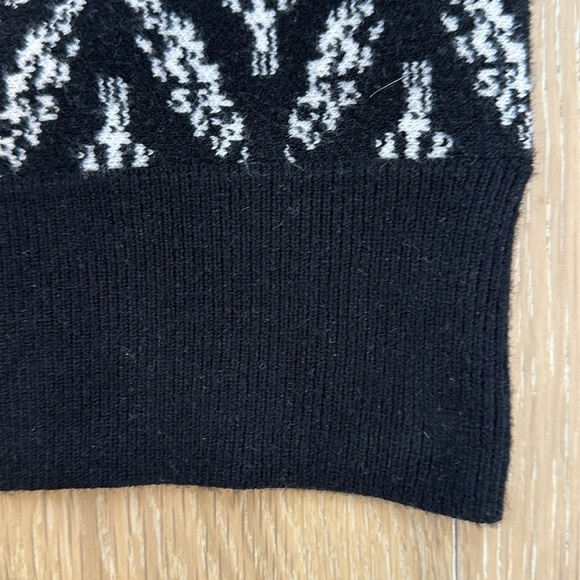 Savvi Snowflake Knit Black White Strapless Tube Top Bandeau Small Free People - Picture 4 of 7